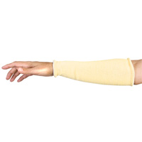 Contender Cut-Resistant Composite-Knit Sleeves, Aramid, 18", ASTM ANSI Level A5, Yellow Duraquip Inc