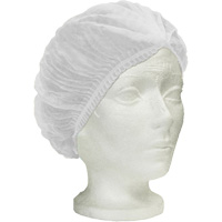 Bonnet bouffant pliss&eacute; Ronco Care, Polypropyl&egrave;ne, 24", Blanc Duraquip Inc