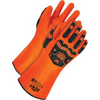 Deny Chemical Resistant Gloves, Size 9, 14" L, PVC, Terry Cloth Inner Lining Duraquip Inc