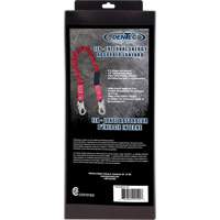 ShockSorb Internal Shock Lanyard, 6', Snap Hook Center, Snap Hook Leg Ends, Polyester Duraquip Inc