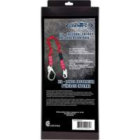 ShockSorb Internal Shock Lanyard, 6', Snap Hook Center, Snap Hook Leg Ends, Polyester Duraquip Inc