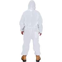 Hooded Coveralls, Medium, White, SMS Duraquip Inc