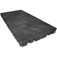 Black Diamond Low Profile Spill Pallet, 102 US gal. Spill Capacity, 96" x 49" x 6.5" Duraquip Inc