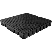 Black Diamond Low Profile Spill Pallet, 51 US gal. Spill Capacity, 49" x 48" x 6.5" Duraquip Inc