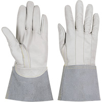 852 Ranpro&reg; FR White Stags TIG Gloves, Full Grain Calfskin, Size Small Duraquip Inc