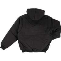 Hooded Duck Bomber Jacket, Men's, Small, Black Duraquip Inc