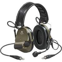 Casque VI NIB avec deux fils de sortie et rail arc Peltor ComTac, Style Bandeau, 23 dB Duraquip Inc
