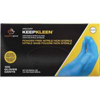 KeepKleen&reg; Disposable Glove, Small, Nitrile, 2.8-mil, Powder-Free, Blue Duraquip Inc