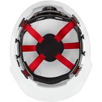 Front Brim Hardhat, Meets CSA Type 1, Ratchet Suspension, Vented Duraquip Inc