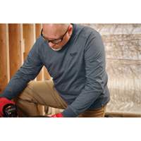 T-shirt de travail hybride, Hommes, Petit, Bleu Duraquip Inc