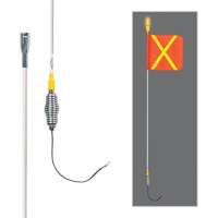 Safety Whip&reg; All-Weather Super-Duty Warning Whips with Constant LED Light, Spring Mount, 5' High, Orange with Reflective Duraquip Inc