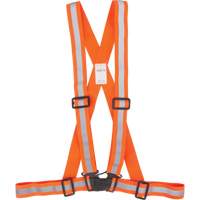 Traffic Harness, High Visibility Orange, Silver Reflective Colour, Medium Duraquip Inc