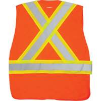 CSA-Compliant High-Visibility Surveyor Vest, High Visibility Orange, Medium, Polyester Duraquip Inc