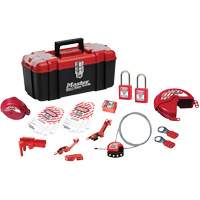 Basic Lockout Kit with Zenex Thermoplastic Locks, Electrical/Valve Kit, 19 Components Duraquip Inc