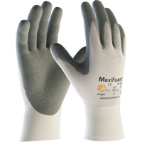 ATG MaxiFoam&reg; Premium Seamless Knit Gloves, Large, Nitrile Coating, 15 Gauge, Nylon Shell Duraquip Inc