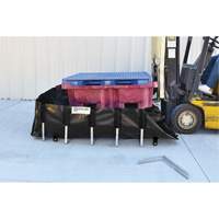 Ultra-IBC Berm&reg; Spill Berm, 400 US gal. Capacity, 6' W x 6' L x 18" H, L-Bracket Duraquip Inc