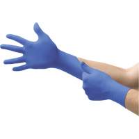 Gants d'examen d'usage multiple Microflex Cobalt N19, T-petit, Nitrile, 3,9 mils, Sans poudre, Bleu, Classe 2 Duraquip Inc