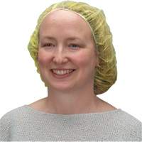 Bonnets bouffants, Polypropyl&egrave;ne, 21", Jaune Duraquip Inc