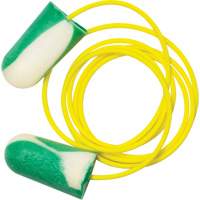 Bouchons d'oreilles biosourc&eacute;s Mega Bullet BioSoft, Vrac - Boîte, Avec cordon Duraquip Inc