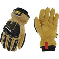 Coldwork Waterproof M-Pact&reg; Driver Gloves, 8, Grain Leather Palm, Elastic Cuff Duraquip Inc