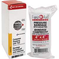SmartCompliance&reg; Refill Compress Pressure Bandage with Ties, 4" L x 4" W Duraquip Inc