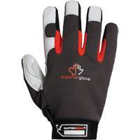 Clutch Gear&reg; Thinsulate Mechanic's Gloves, Grain Goatskin/Split Leather Palm, Size Small/7 Duraquip Inc