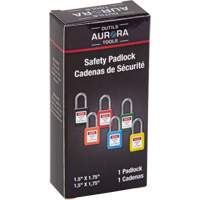 Lock for Lockouts, Safety Padlock, Keyed Different, Thermoplastic, 1-1/2" Width Duraquip Inc