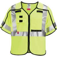 Gilet de s&eacute;curit&eacute; &agrave; maille d&eacute;tachable, Noir/Jaune lime haute visibilit&eacute;, Moyen/Petit Duraquip Inc