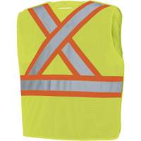 598P Veste de s&eacute;curit&eacute; &agrave; maille d&eacute;tachable, Jaune lime haute visibilit&eacute;, Moyen/Petit, Polyester Duraquip Inc