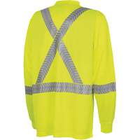 6905A Ultra-Cool Ultra-Breathable Long-Sleeved Safety Shirt, X-Small, High Visibility Lime-Yellow Duraquip Inc