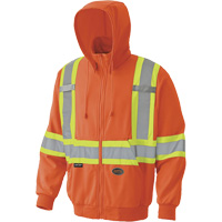 6940 Zip Style Hoodie, Small, High Visibility Orange Duraquip Inc