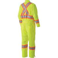 5999A Traffic Safety Coveralls, X-Small, High Visibility Lime-Yellow Duraquip Inc