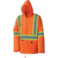 5598 Lightweight Waterproof Rain Suit, Polyester/PVC, Small, High Visibility Orange Duraquip Inc