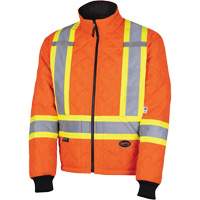 5015A Manteau matelass&eacute; pour cong&eacute;lateur, Polyester, Orange haute visibilit&eacute;, T-petit Duraquip Inc