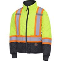 5016 Manteau matelass&eacute; pour cong&eacute;lateur, Polyester, Noir/Jaune lime haute visibilit&eacute;, T-petit Duraquip Inc