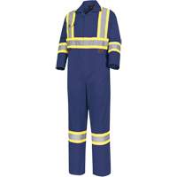 5516T Safety Coveralls, 44 (Tall), Navy Blue Duraquip Inc