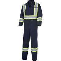 516T Coveralls, 40 (Tall), Navy Blue Duraquip Inc