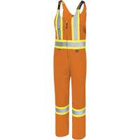 6617T Overalls, Polyester, 40, High Visibility Orange Duraquip Inc