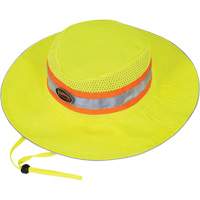 279 Chapeau de garde forestier avec sangle, Jaune lime haute visibilit&eacute;, Polyester Duraquip Inc