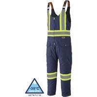 5536 Quilted Duck Overalls, Cotton, Small, Navy Blue Duraquip Inc