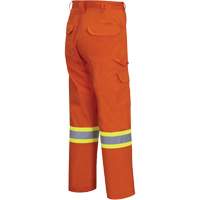 4462 Bright Safety Cargo Pants with Startech&reg; Tape, Cotton, 30, High Visibility Orange Duraquip Inc