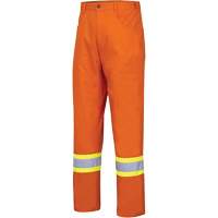 4461 Ultra-Cool Safety Pants, Cotton, 30, High Visibility Orange Duraquip Inc