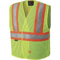 6916A Flame Resistant Safety Vest, High Visibility Lime-Yellow, Medium/Small, Polyester Duraquip Inc