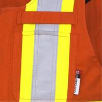 7712 FR-Tech&reg; Flame-Resistant Overalls, Small, High Visibility Orange Duraquip Inc