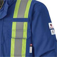 5523 Flame-Resistant Safety Parka, Small, Royal Blue, 58 cal/cm² Duraquip Inc