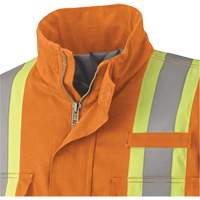 5533 Flame-Resistant Safety Parka, Small, High Visibility Orange, 58 cal/cm² Duraquip Inc