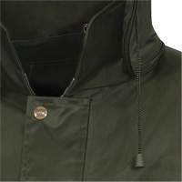 Manteau à capuchon indéchirable Nailhead pour planteur d’arbres, Polyester/PVC, T-petit, Vert SHE437 | Duraquip Inc