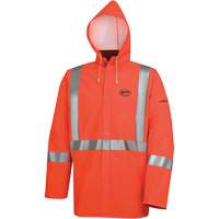576J Veste de pluie ignifuge haute visibilit&eacute;, Petit, Orange haute visibilit&eacute; Duraquip Inc