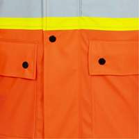 Veste de sécurité imperméable à haute visibilité ignifuge, T-petit, Orange haute visibilité SHE543 | Duraquip Inc
