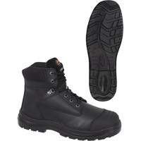 1025 Bottes de travail 6" noires, Cuir, Embout Acier, Taille 10 Duraquip Inc